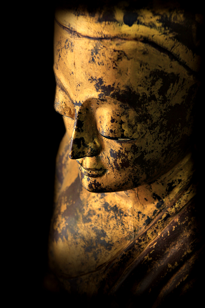 Extremely Rare 18C Wood Ava Burmese Buddha #BB087